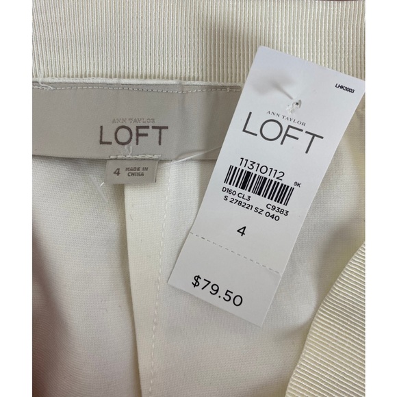 NWT LOFT Eyelet Pencil Skirt, White, Size 4, New With Tags - Picture 4 of 4